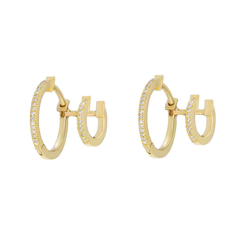 Double Illusion Huggie Earring ER21140A